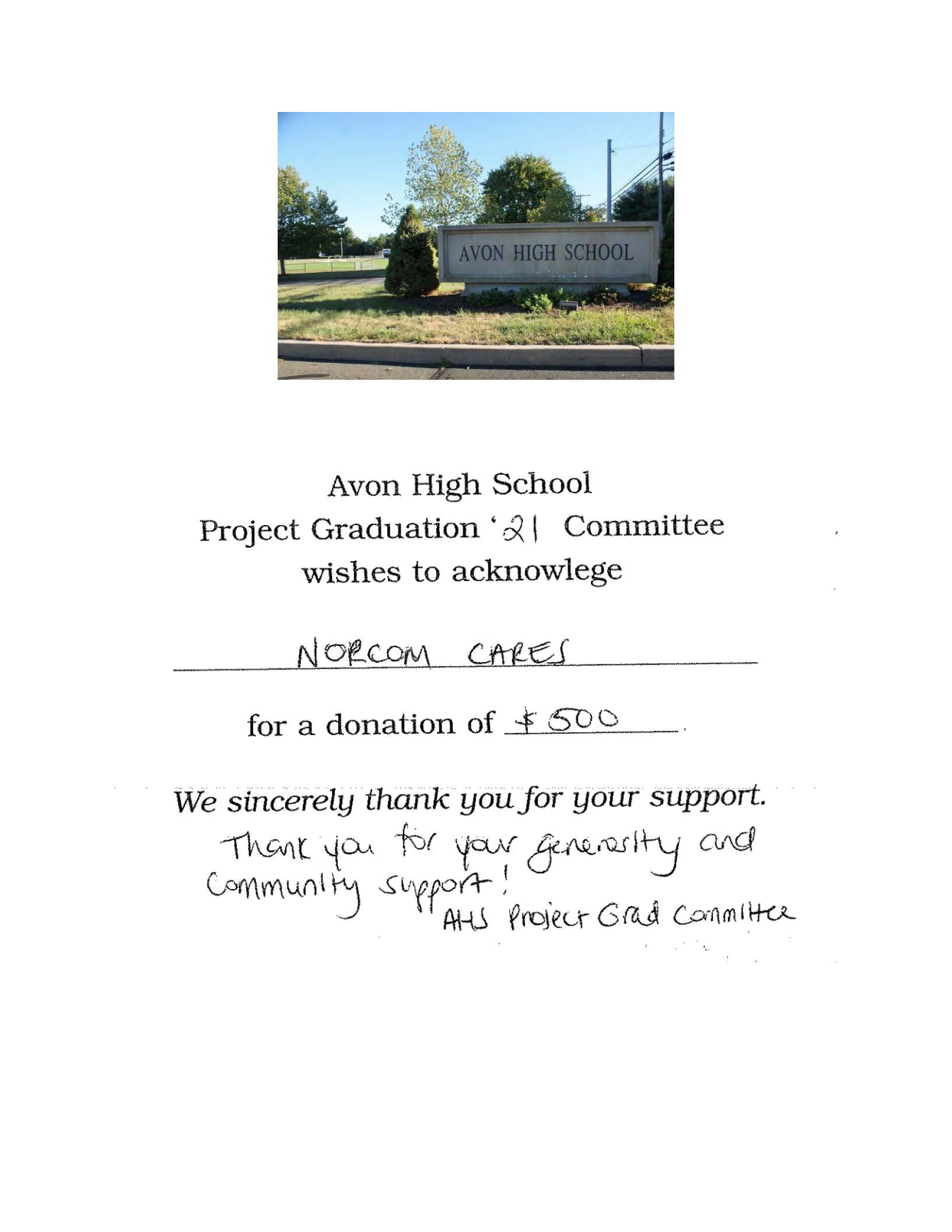 Avon HS Thank you.jpg